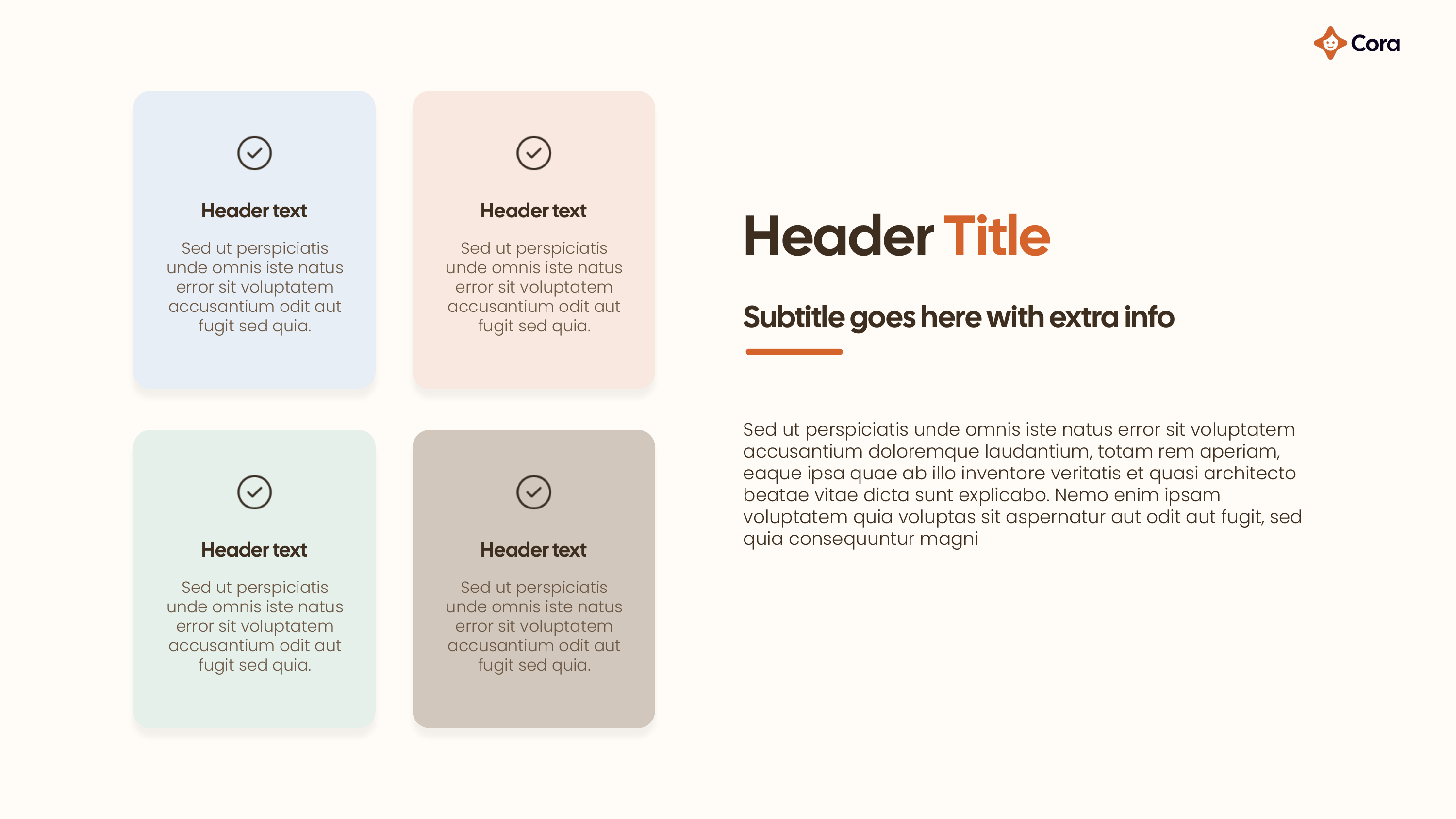 Cards with text layout